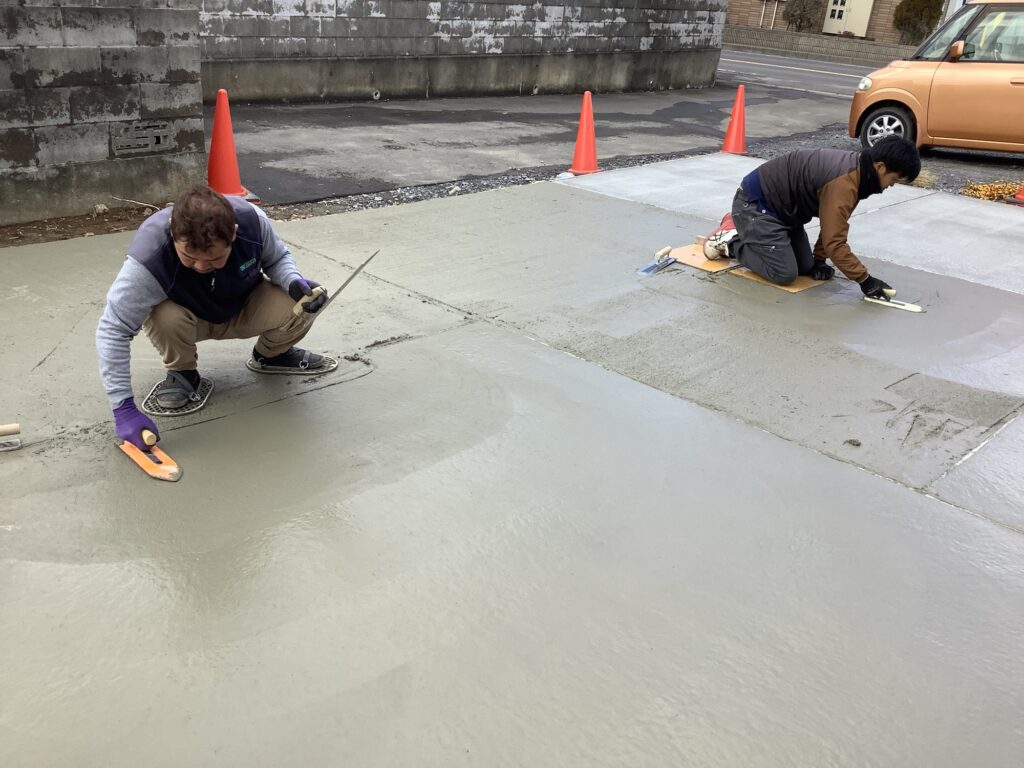 水戸市　駐車場土間コンクリート工事