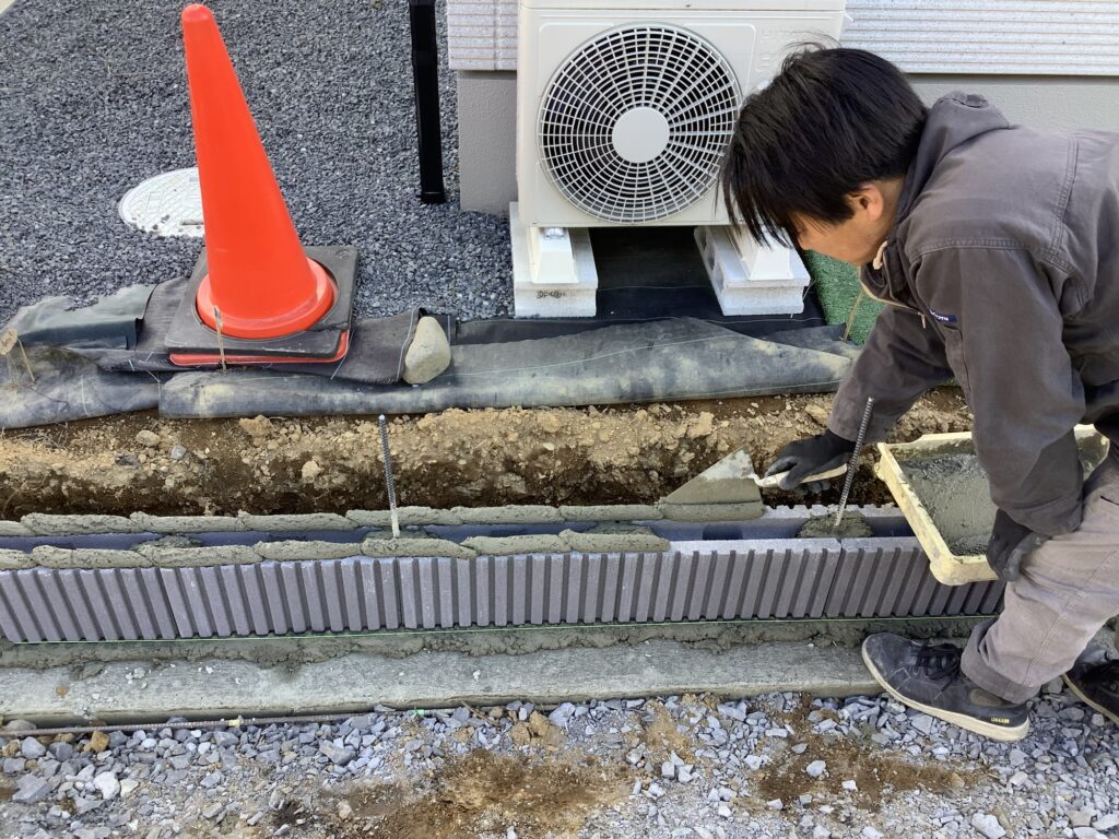 ひたちなか市　ブロック工事