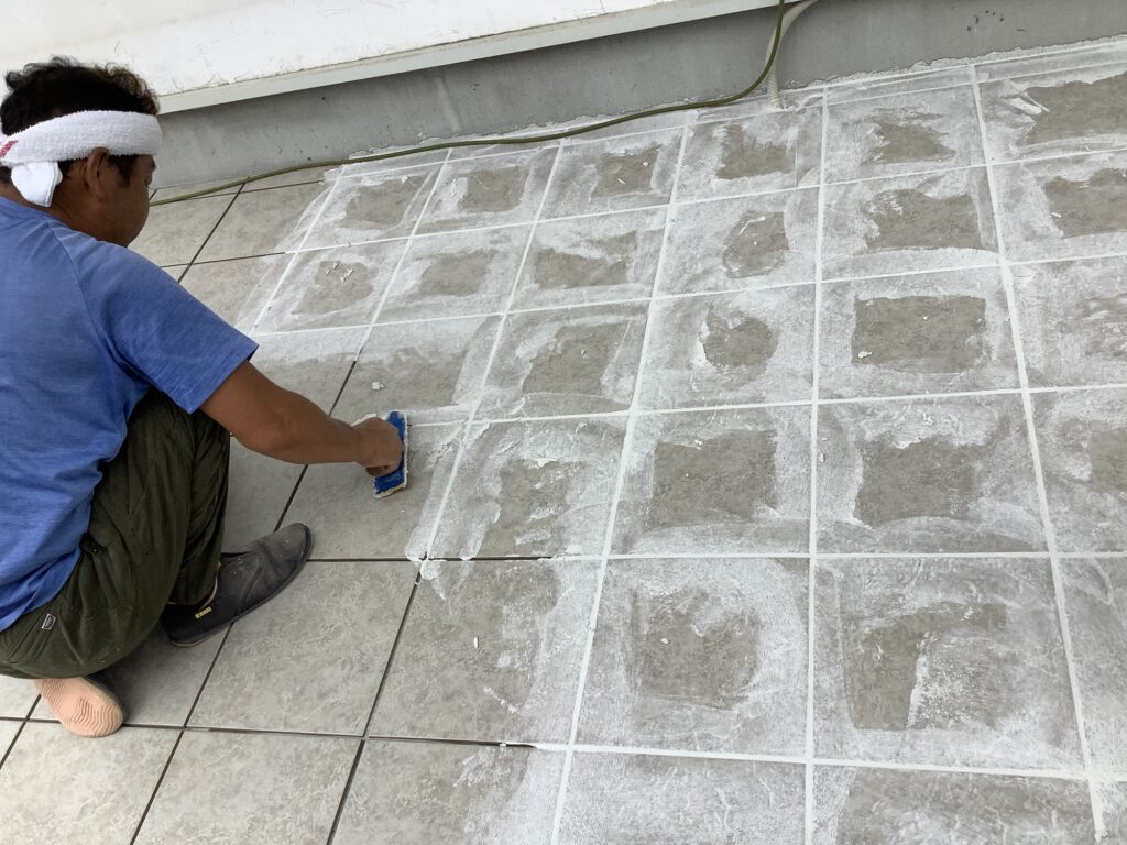 ひたちなか市　タイルデッキ工事