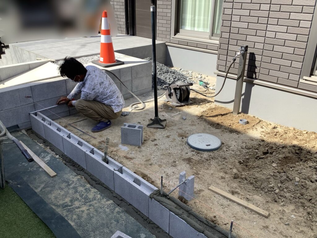 日立市　タイルデッキ工事