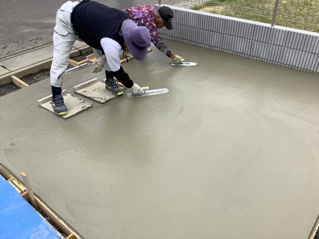東海村　駐車場土間コン工事