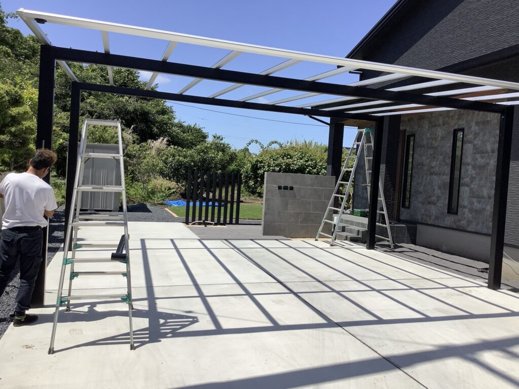 東海村　カーポート工事
