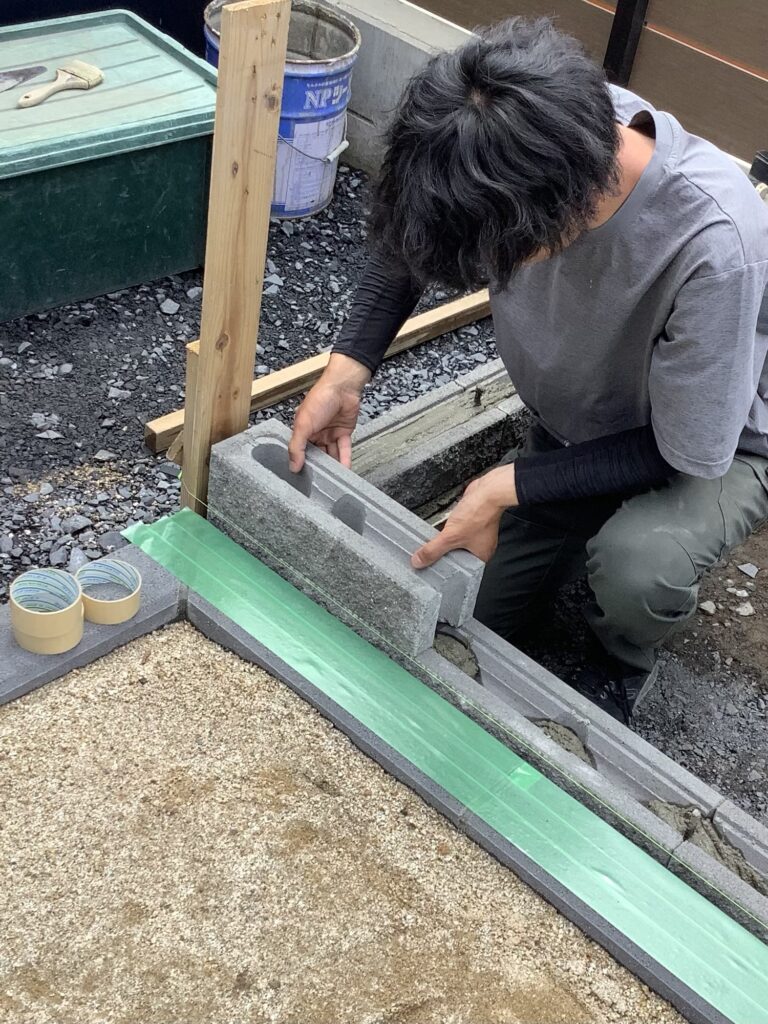 ひたちなか市　ブロック工事