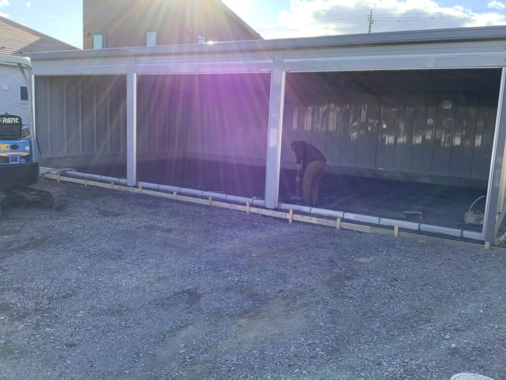 ひたちなか市　ガレージ工事